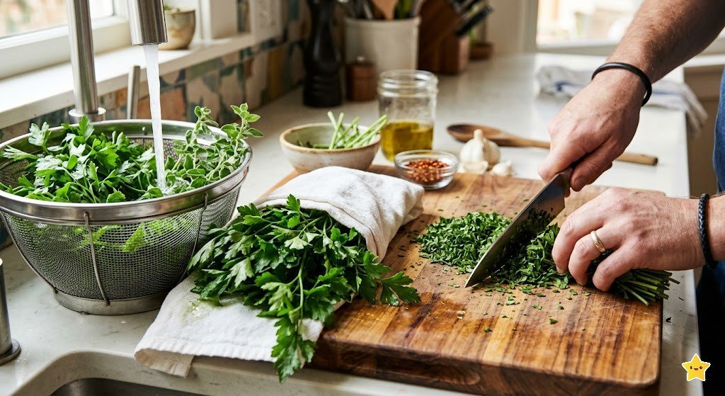 Bobby Flay's Chimichurri Recipe Step 1
